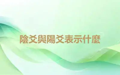 陰爻與陽爻表示什麼